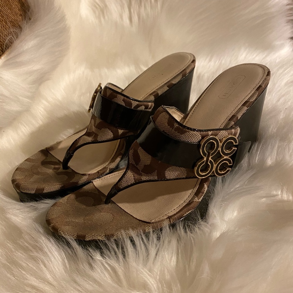 Coach wedge slip on